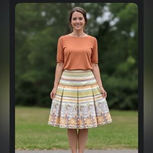 Talbots Multicolor A-Line Skirt size 10